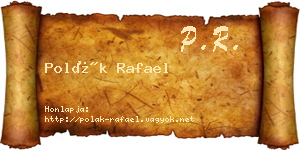 Polák Rafael névjegykártya